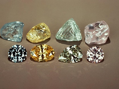 Colored Raw Diamonds